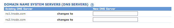 Register.com Name Server Settings